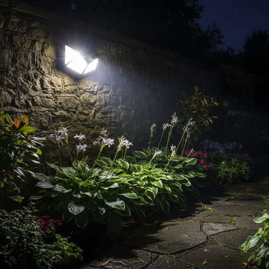 Solar Lámpa mozgásérzékelővel, 100 LED, 20W, IP.65, fekete