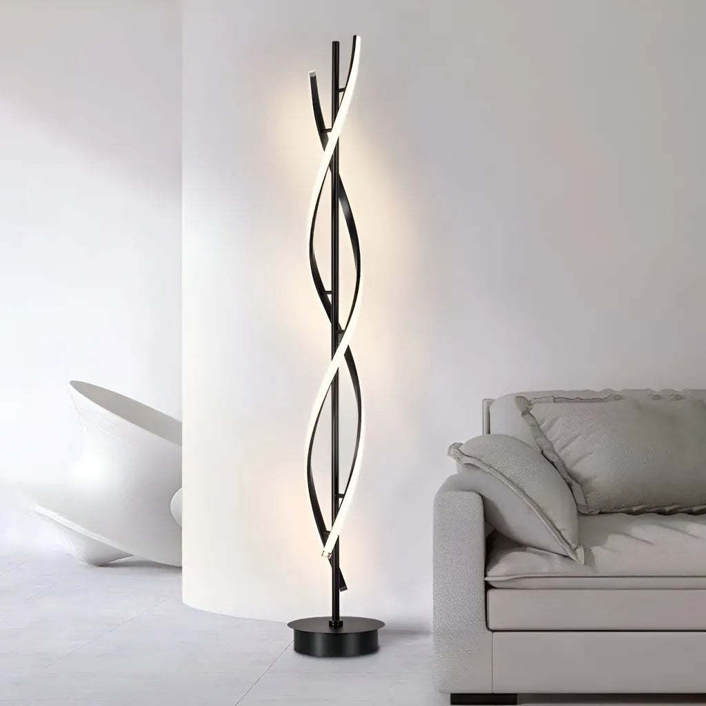 LED LED UPSILON, 48W, 3000K/4000K/6000K, fém és akril, fekete