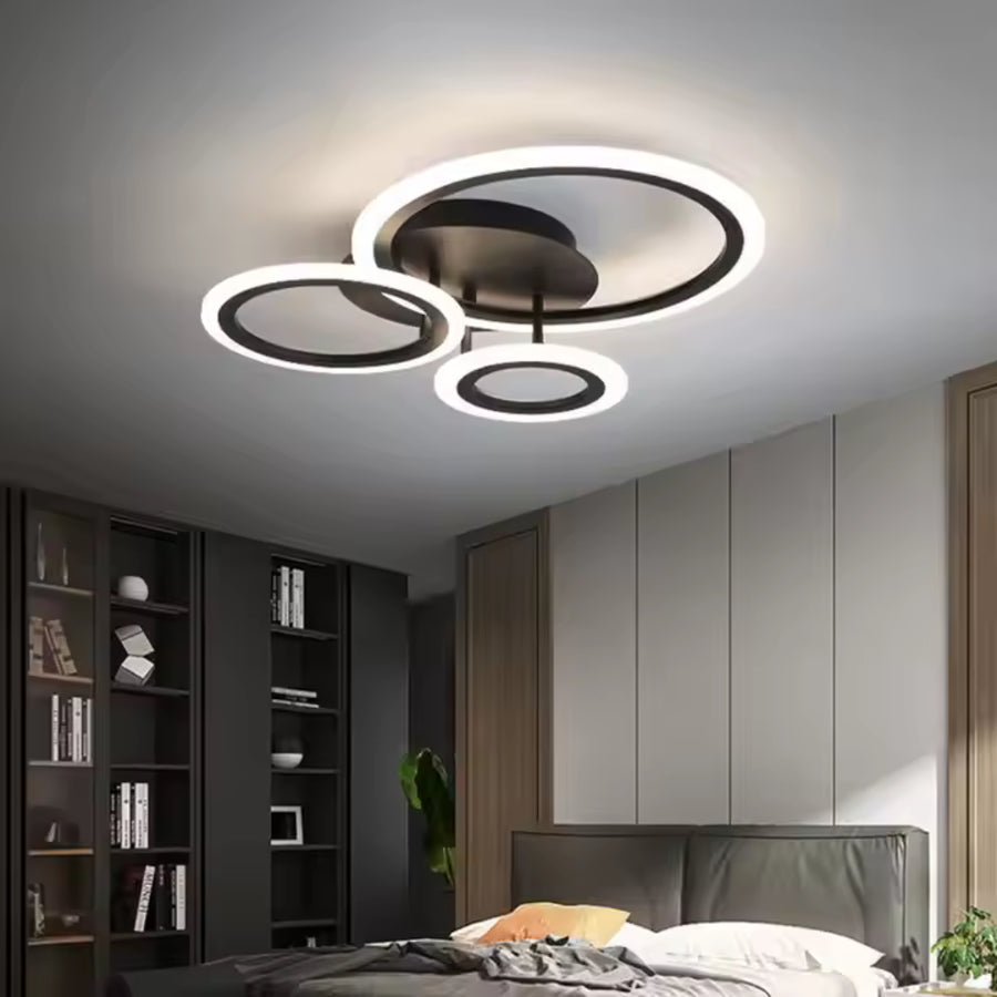 LED -csillár Betty 41W távirányítóval, 3 kör, hideg/forró/semleges fény, instabil, fekete