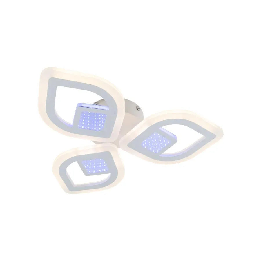 LED -csillár Zeni 3d 60W távirányítóval, 3 elem, hideg/forró/semleges fény, instabil, fehér