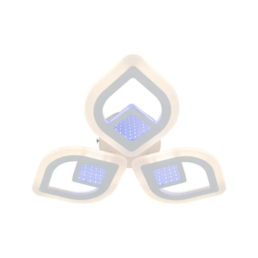 LED -csillár Zeni 3d 60W távirányítóval, 3 elem, hideg/forró/semleges fény, instabil, fehér