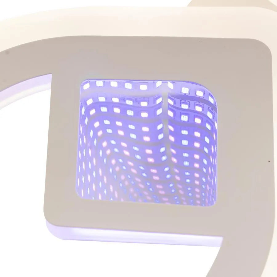 LED -csillár Zeni 3d 60W távirányítóval, 3 elem, hideg/forró/semleges fény, instabil, fehér