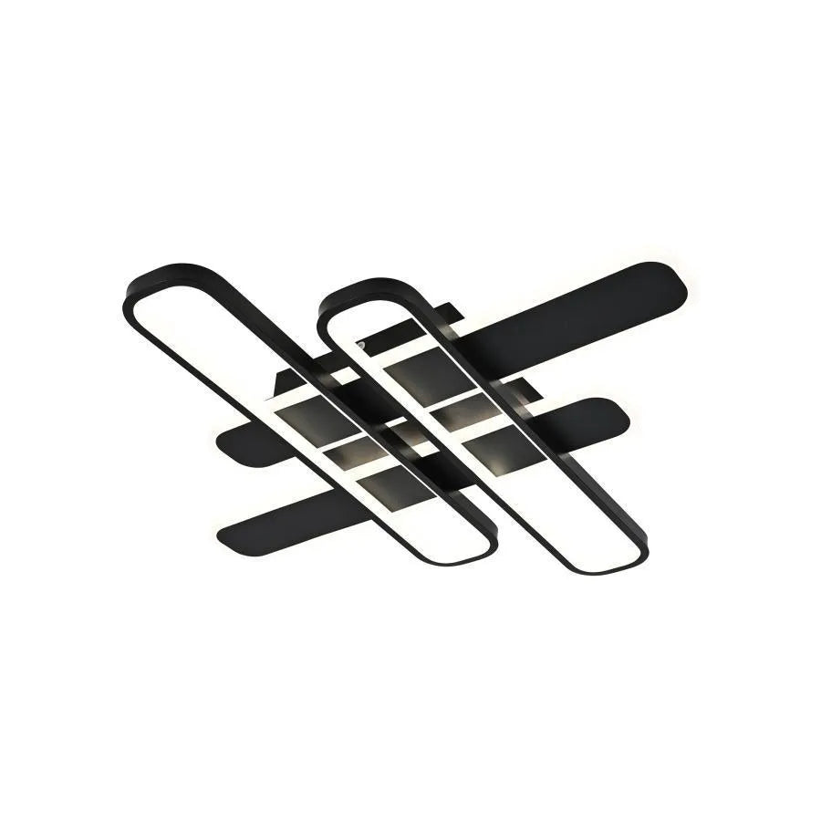 LED -csillár 120W kék távvezérléssel, 4 elem, hideg/forró/semleges fény, instabil, fekete