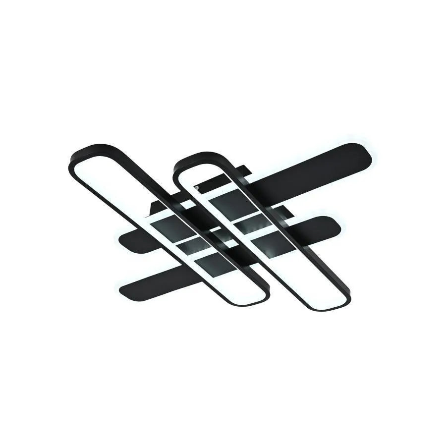 LED -csillár 120W kék távvezérléssel, 4 elem, hideg/forró/semleges fény, instabil, fekete
