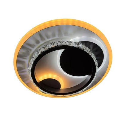 LED -vágy Ariella 30W kristály, kerek, hideg/forró/semleges fény, fekete
