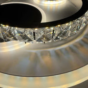 LED -vágy Ariella 30W kristály, kerek, hideg/forró/semleges fény, fekete