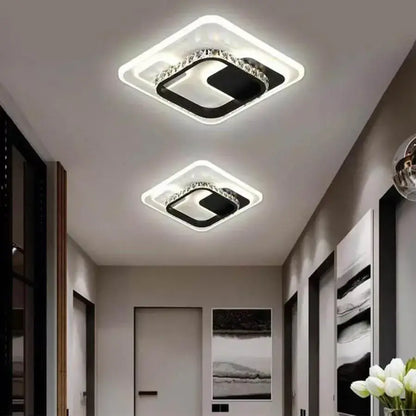 LED -csillár Ariella 40W Crystal, négyzet, hideg/forró/semleges fény, fekete