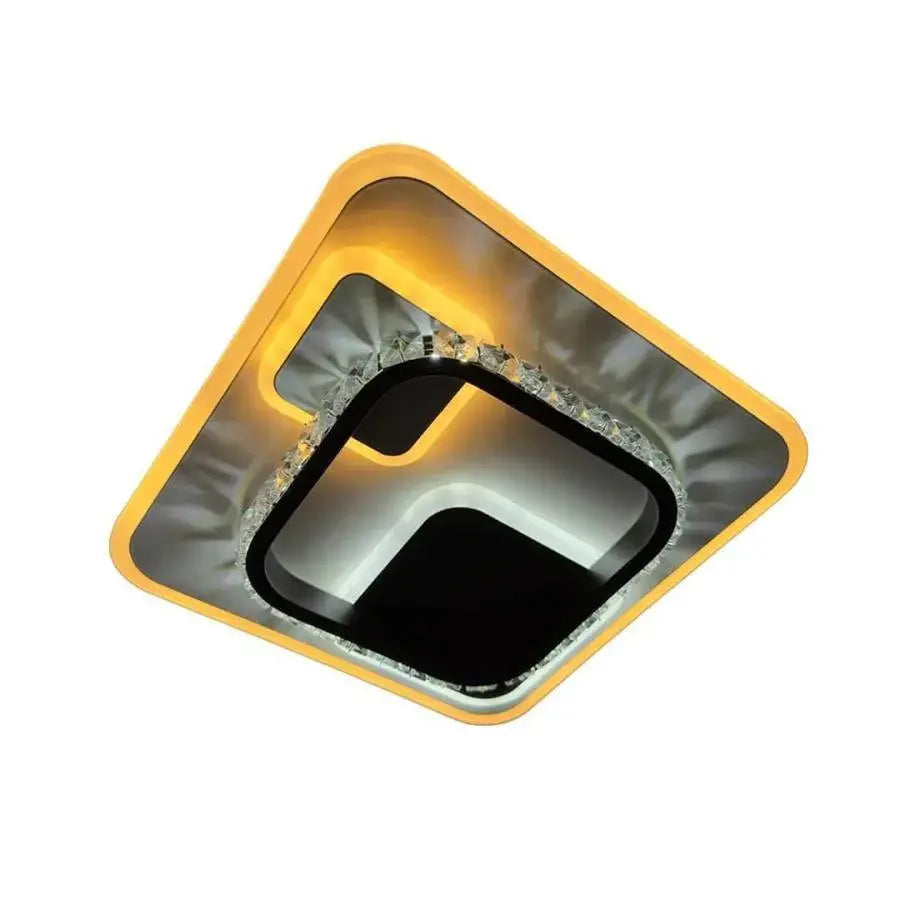 LED -csillár Ariella 40W Crystal, négyzet, hideg/forró/semleges fény, fekete