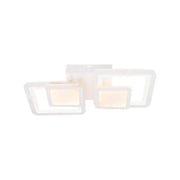 LED -csillár 44W -os egyensúlyban van a távirányítóval, 2 négyzet, hideg/forró/semleges fény, instabil, fehér