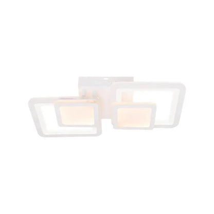 LED -csillár 44W -os egyensúlyban van a távirányítóval, 2 négyzet, hideg/forró/semleges fény, instabil, fehér