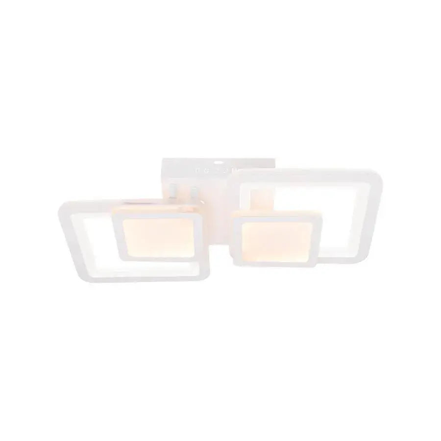 LED -csillár 44W -os egyensúlyban van a távirányítóval, 2 négyzet, hideg/forró/semleges fény, instabil, fehér