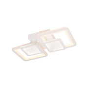 LED -csillár 44W -os egyensúlyban van a távirányítóval, 2 négyzet, hideg/forró/semleges fény, instabil, fehér