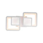 LED -csillár 44W -os egyensúlyban van a távirányítóval, 2 négyzet, hideg/forró/semleges fény, instabil, fehér