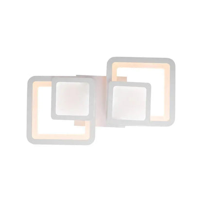 LED -csillár 44W -os egyensúlyban van a távirányítóval, 2 négyzet, hideg/forró/semleges fény, instabil, fehér