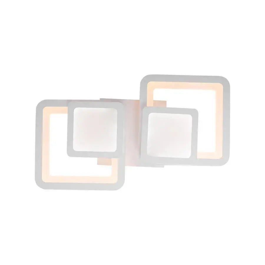 LED -csillár 44W -os egyensúlyban van a távirányítóval, 2 négyzet, hideg/forró/semleges fény, instabil, fehér