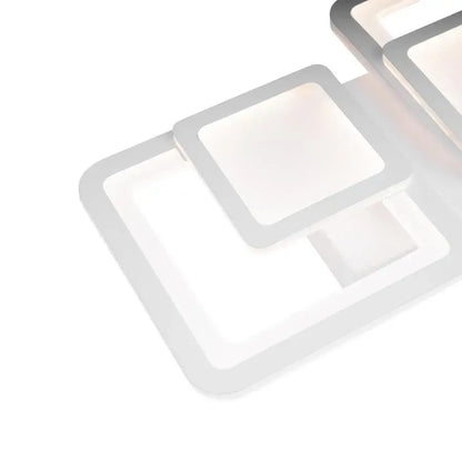 LED -csillár 44W -os egyensúlyban van a távirányítóval, 2 négyzet, hideg/forró/semleges fény, instabil, fehér