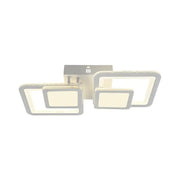 LED -csillár 44W -os egyensúlyban van a távirányítóval, 2 négyzet, hideg/forró/semleges fény, instabil, fehér