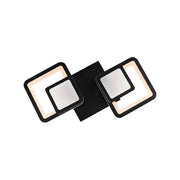 LED -csillár 44W -os egyensúlyban van a távirányítóval, 2 négyzet, hideg/forró/semleges fény, instabil, fekete