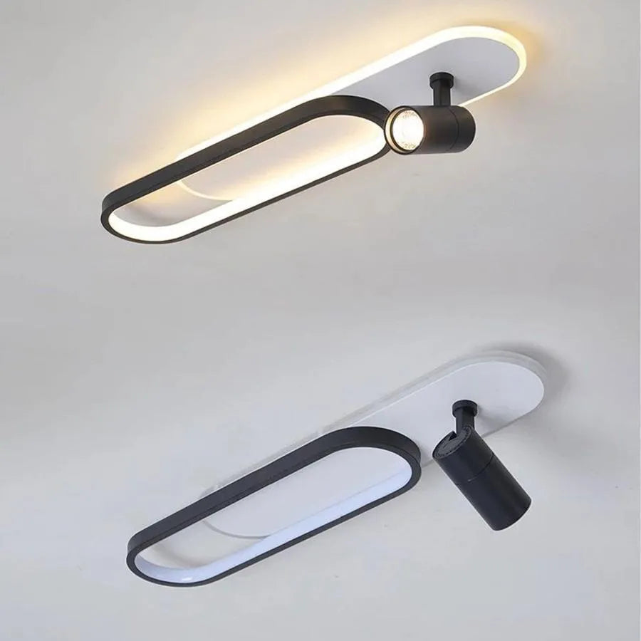 LED -csillár Fisilla 48W állítható kivetítővel, hideg/forró/semleges fény, fekete