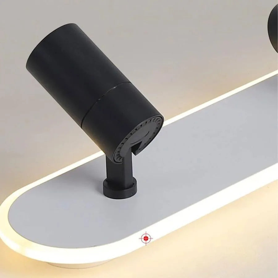 LED -csillár Fisilla 48W állítható kivetítővel, hideg/forró/semleges fény, fekete
