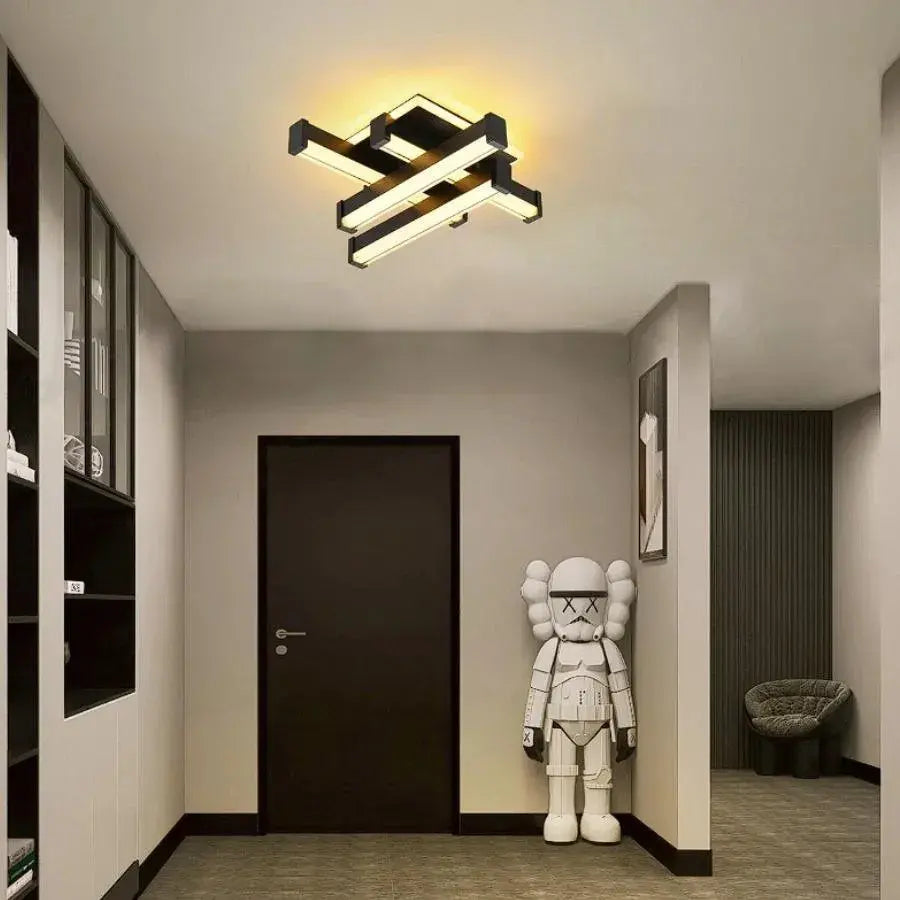 LED LED -vágy, 54W, lineáris, hideg/forró/semleges fény, fekete