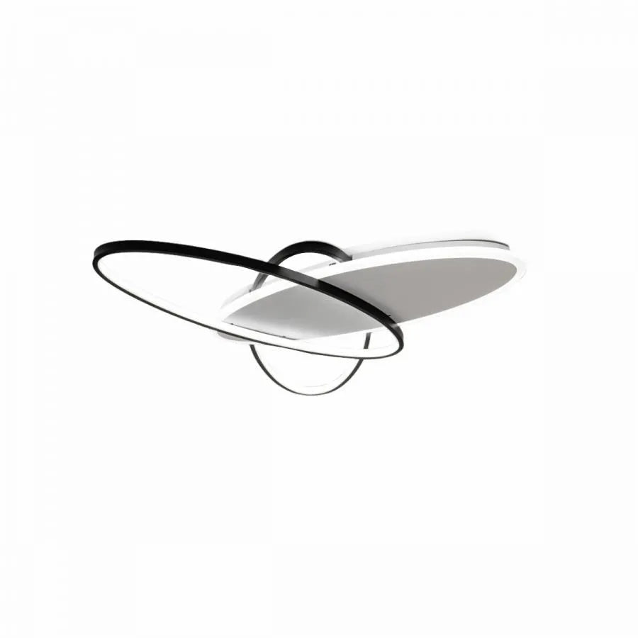 LED -csillár Carolina távirányítóval, 81W, 3 négyzet, hideg/forró/semleges fény, under, fekete