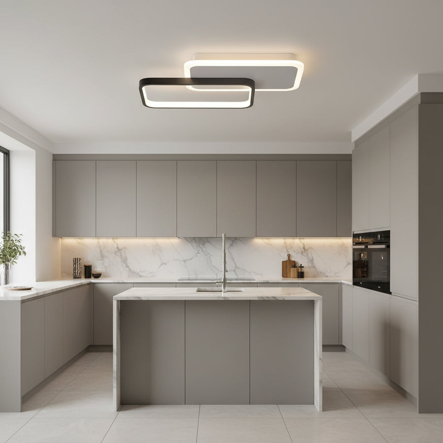 LED -csillár Carolina 50W távirányítóval, 2 elem, hideg/forró/semleges fény, átkozott, fekete