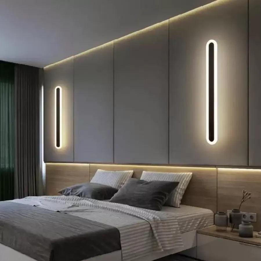 LED LED Cassius, 24W, lineáris, hideg/forró/semleges fény, fekete