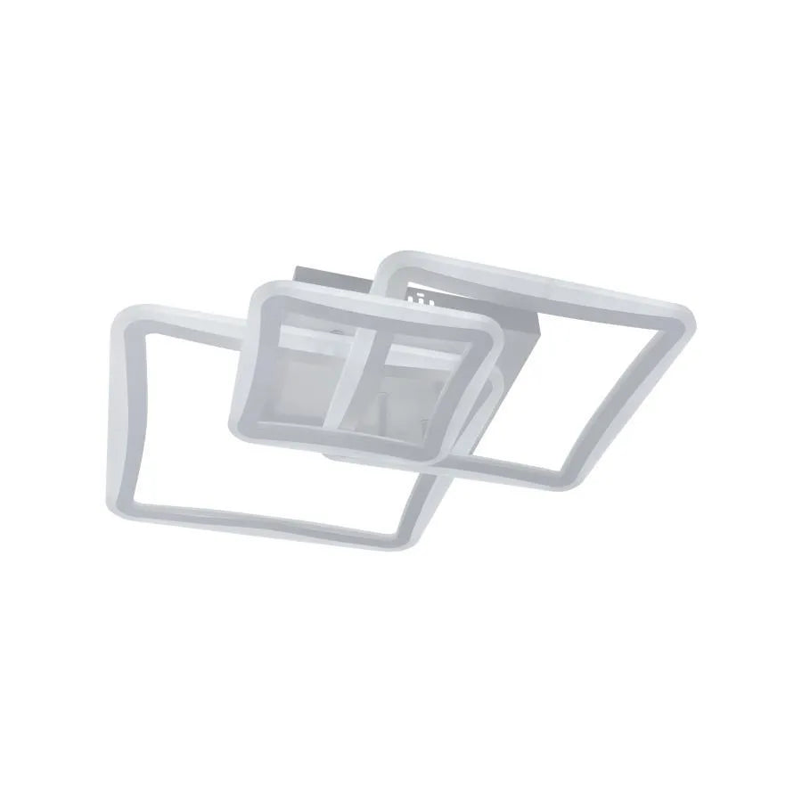 Lustra vezette Cu Telecomanda Faryda 120W, 3 Matrrat, Lumina vétel/Calda/Neutra, Dimabila, Alb