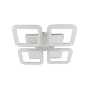 LED -csillár Chai 104W távirányítóval, 4 négyzet, hideg/forró/semleges fény, instabil, fehér