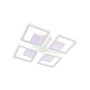 LED -csillár Chai 104W távirányítóval, 4 négyzet, hideg/forró/semleges fény, instabil, fehér