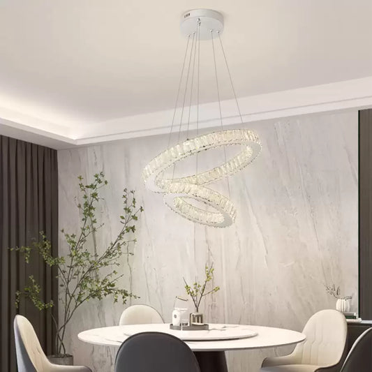 LULUS LED CRISTAL CASSIAN 80W méretű átmérő 50 cm Ezüst