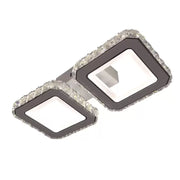 LED -vágy távirányítóval és quadris 24W Crystal, 2 négyzet, hideg/forró/semleges fény, instabil, fehér