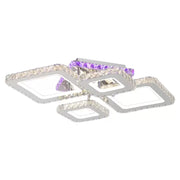 LED -csillár távirányítóval és Crystal Nova Rhomba RGB 60W, 4 négyzet