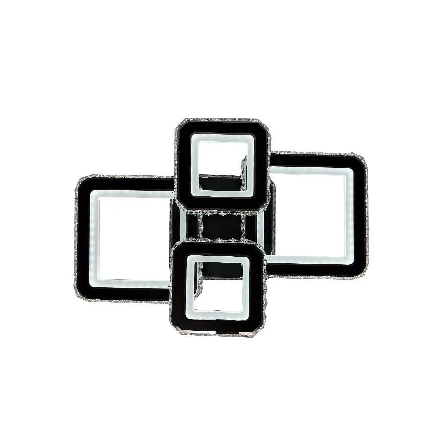 LED -csillár távirányítóval és Crystal Blakely RGB 154W, 4 négyzet