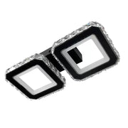 LED LED LED Crystal Quadris 24W, 2 négyzet, hideg/forró/semleges fény, instabil, fekete