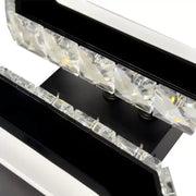 LED LED LED Crystal Quadris 24W, 2 négyzet, hideg/forró/semleges fény, instabil, fekete