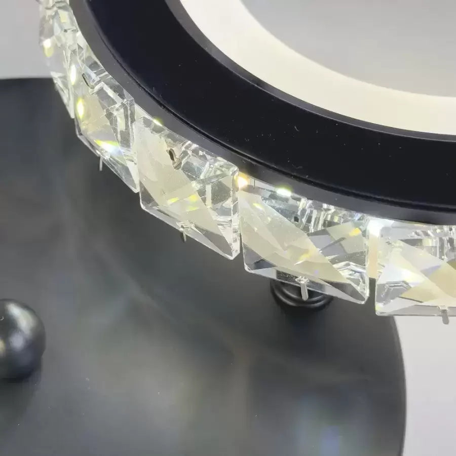 LED -csillár távirányítóval és Crystal Nova Rotonda 29W, 2 kör, hideg/forró/semleges fény, instabil, fekete