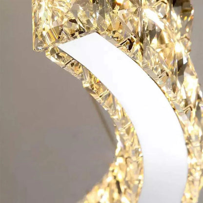 LULUS LED Crystal Samira 86W távirányítóval, ezüst