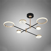 LED LULUS AUGUSTUS 40W, 6 elem, lineáris, hideg/forró/semleges fény, fényes fekete arany