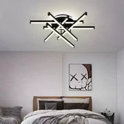 LED -csillár Filo 188W távirányítóval, 6 elem, lineáris, hideg/forró/semleges fény, instabil, fekete