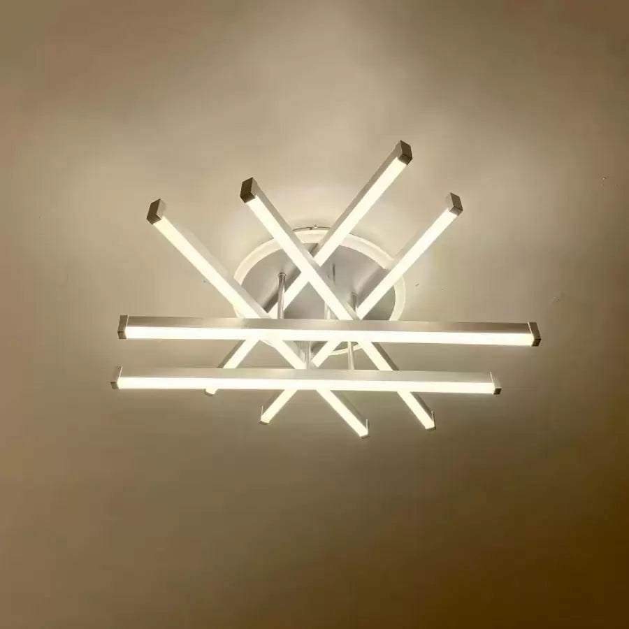 LED -csillár Filo 188W távirányítóval, 6 elem, lineáris, hideg/forró/semleges fény, instabil, fehér ezüst