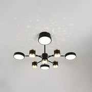 LED -csillár Nova 87W távirányítóval, 8 elem, hideg/forró/semleges fény, instabil, fekete