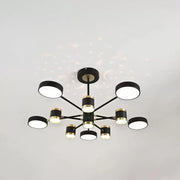 LED -csillár Nova 95W távirányítóval, 10 elem, hideg/forró/semleges fény, under, fekete