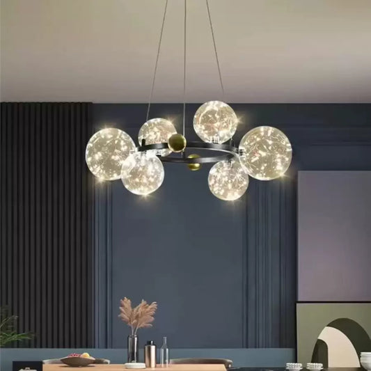 LED LULUS a Noel 52W méretű átmérőjű 50 cm -es fekete átmérőjű