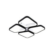 LED -csillár Daiki 79W távirányítóval, 4 négyzet, hideg/forró/semleges fény, gerenda, fekete