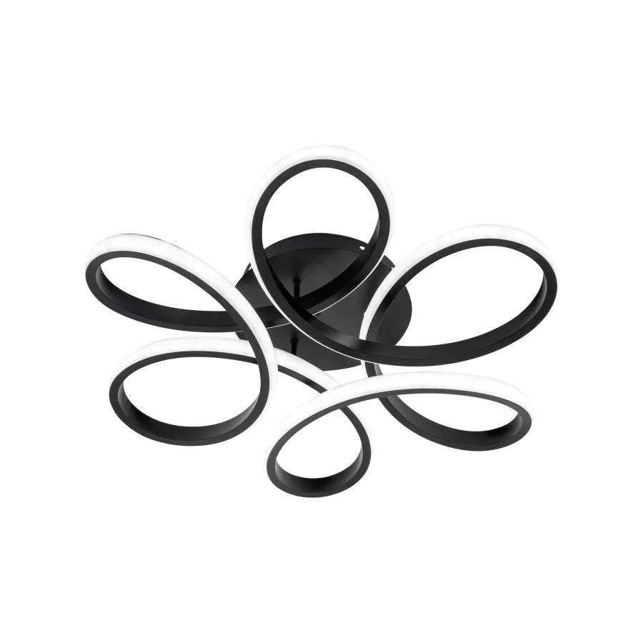 LED -csillár távirányítóval Elon 120W, hullámos, hideg/forró/semleges fény, instabil, fekete