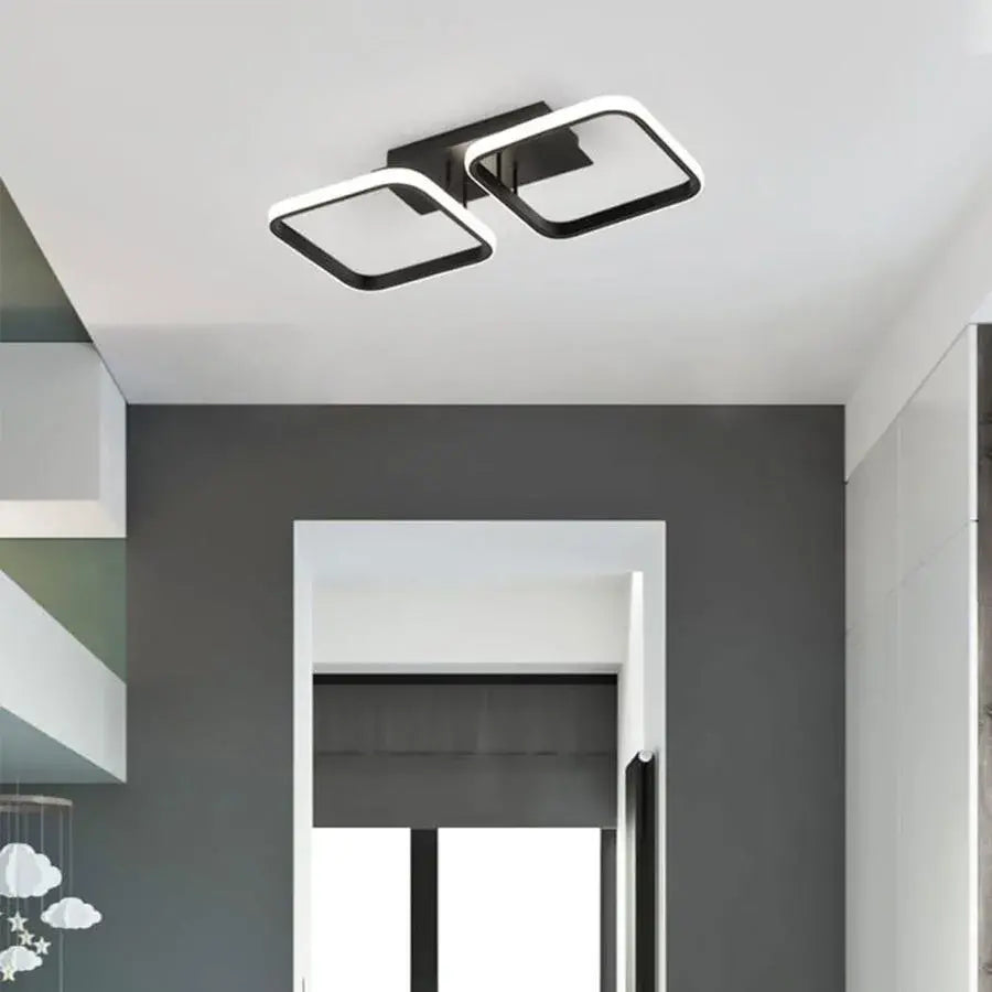 LED LED Vertex 11W, 2 négyzet, lineáris, hideg/forró/semleges fény, fekete