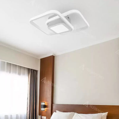 LED LED DuoForm, 36W, geometriai kialakítás, lekerekített négyzet, fehér, meleg/hideg/semleges fény