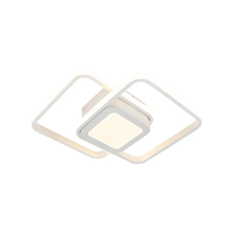 LED LED DuoForm, 36W, geometriai kialakítás, lekerekített négyzet, fehér, meleg/hideg/semleges fény